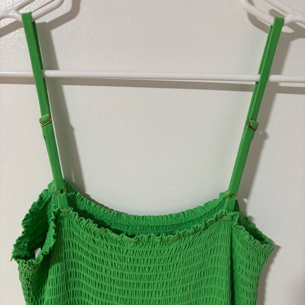 Lilly Pulitzer Modesto smocked cabana green eyelet skirted midi dress - Picture 9 of 13